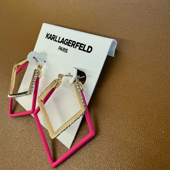 Karl lagerfeld Geometric Nested Hoop Earrings - Picture 2 of 2